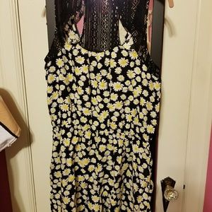 Romper with pockets  and lace